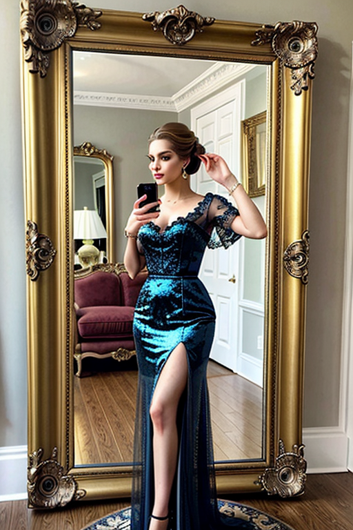 mirror photo poses girl